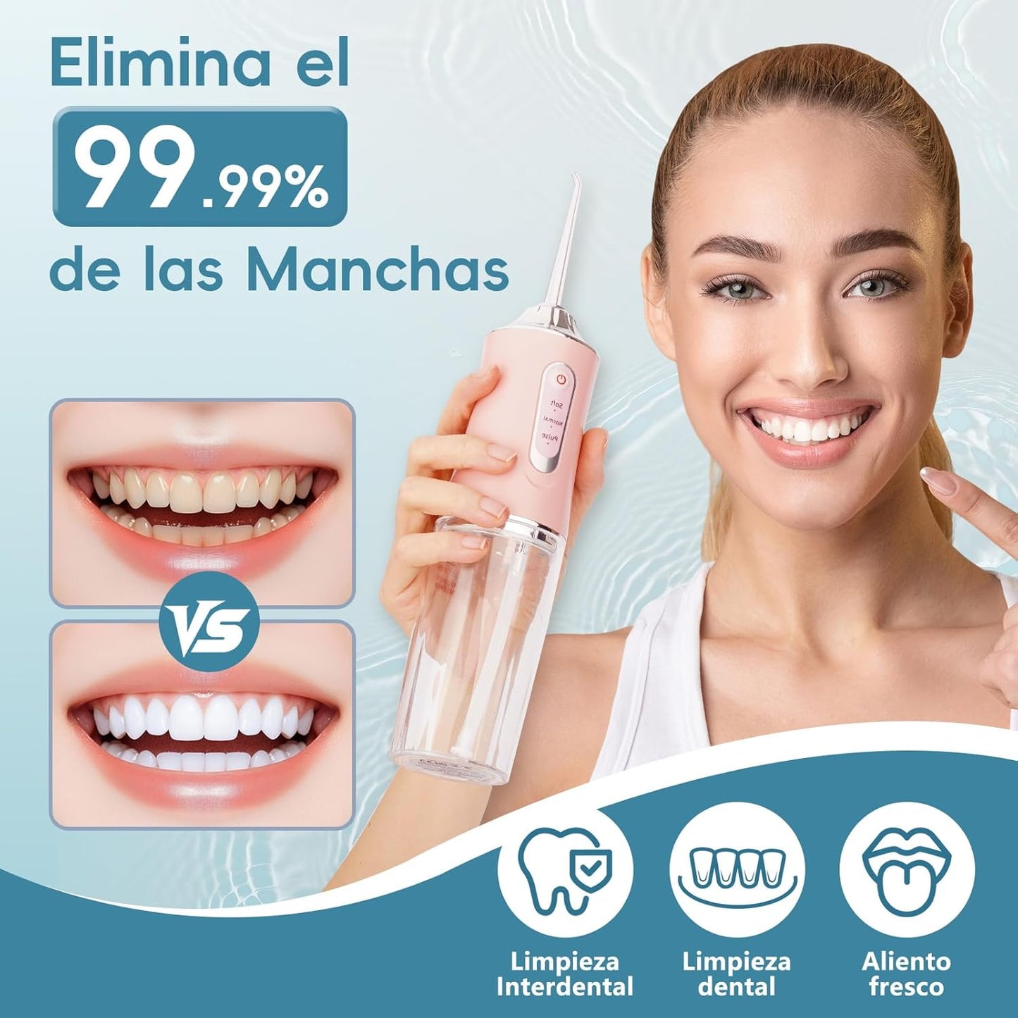 Irrigador Bucal profesional - hydroSmile IPX7